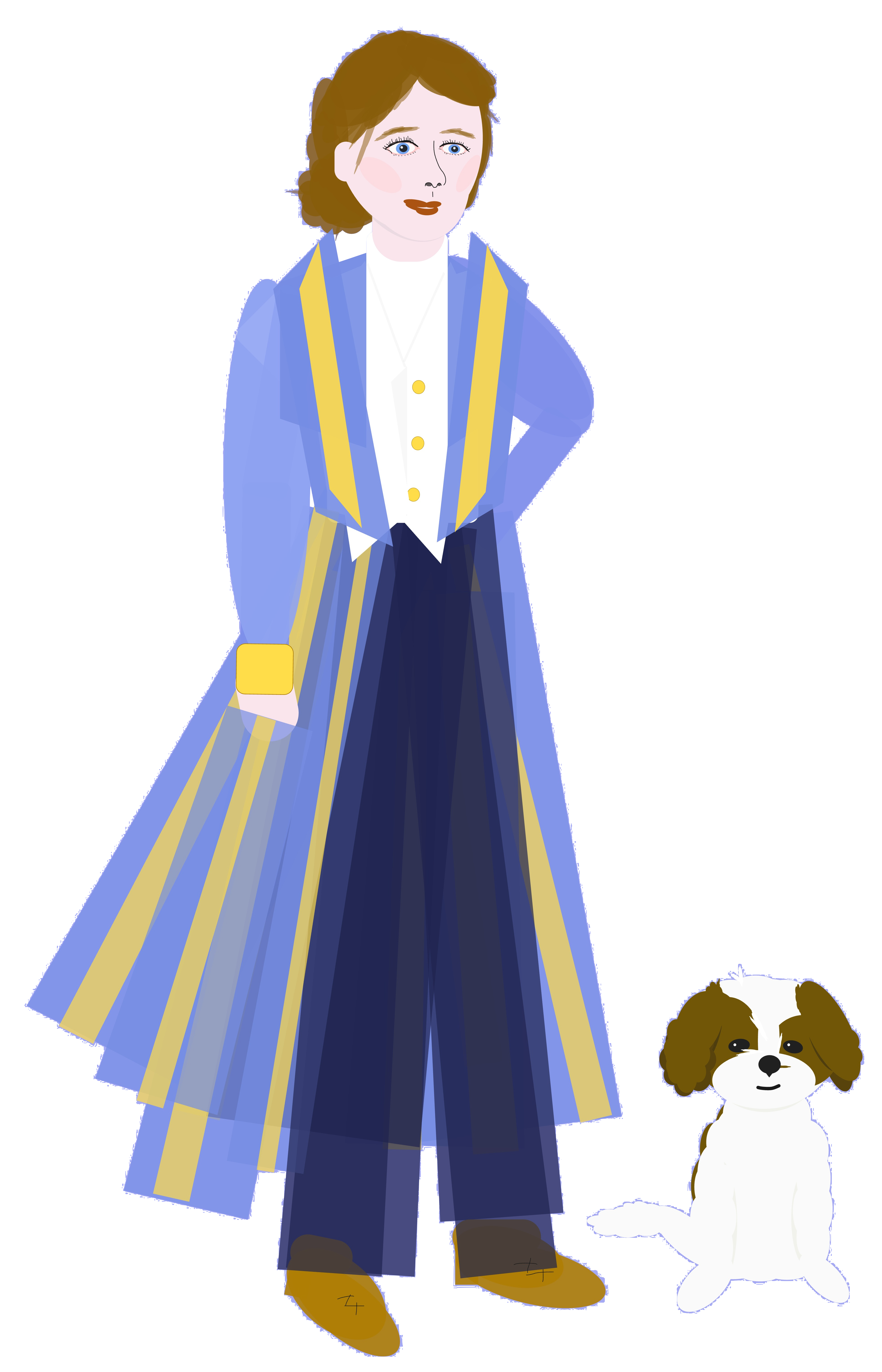 Olivia and her dog Lupin.